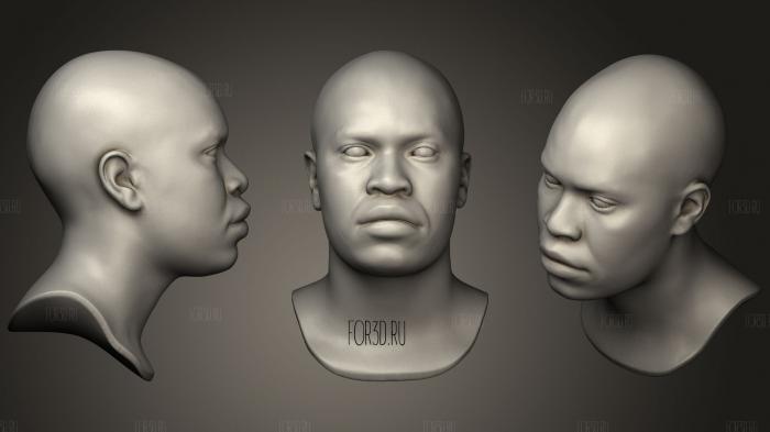 Голова Черного Человека 24 3d stl модель для ЧПУ